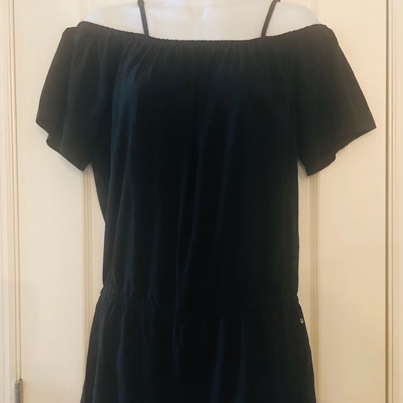 Fabletics Black Off the Shoulder Romper-XS - Picture 3 of 6